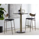 Gibbons 40 inch Antique Brass / Charcoal Black Leather Barstool